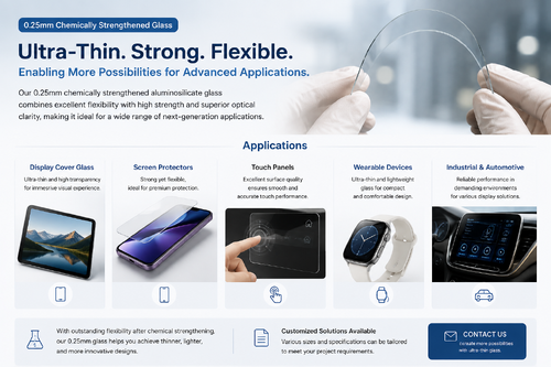 Latest company blogs about 0.25mm Ultra-Thin Medium Aluminosilicate Glass